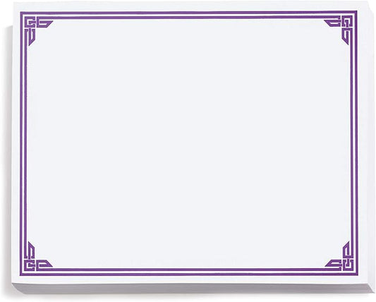 PaperDirect Purple on White Classic Specialty Certificates, 8½ x11, Foil Accents, 50 Count, Certificates And Awards Paper, For School, Work, Diplomas & Award Certificates