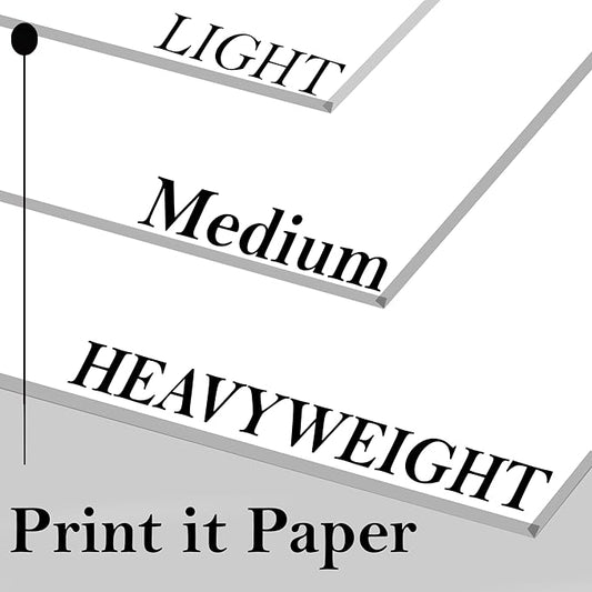 Print It - Vellum Bristol Colored Cardstock Cover Paper, 67 Lb, 8.5" X 11”, Heavyweight Colored Cardstock for Crafts, School, Invitations, And Office Use - Decoration Drawing 250/Case-Britewhite