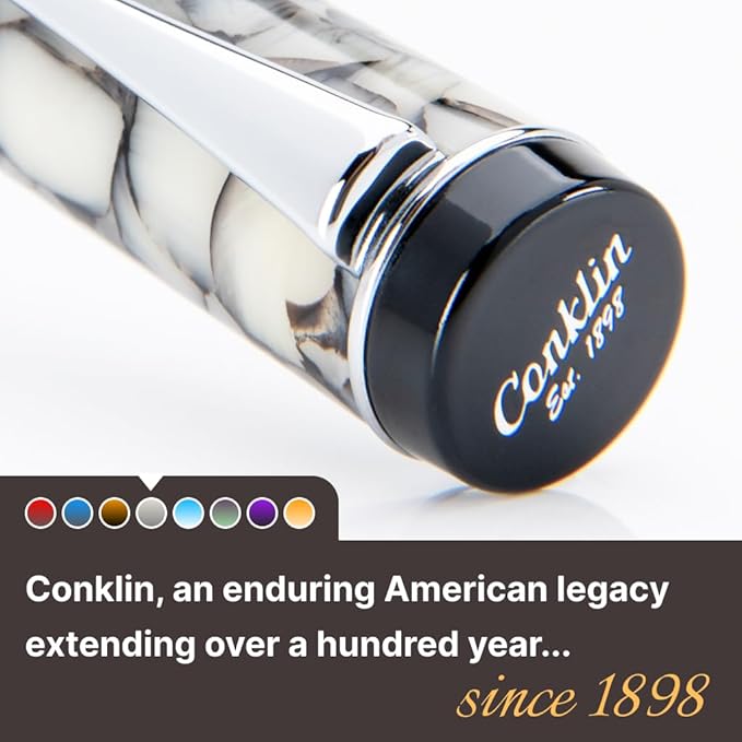 Conklin Duragraph Fountain Pen Cracked Ice - Stub Nib