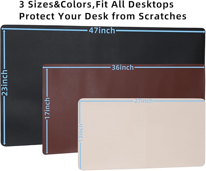Wolaile Desk Blotter Pad — 27×13 in, Beige