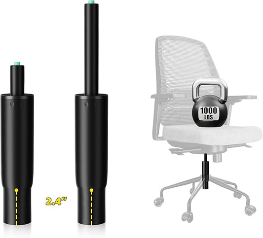 7 Inches to 11 Inches Short Office Chair Cylinder Replacement, 4" Stroke, Heavy Duty 1000 lbs, Lower the Seat Height by 2", Fit for Office Chair High Base Short Person, Class 4 (Sinking 2.4")