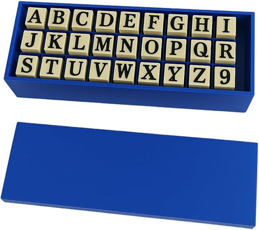 Clay Stamp Storage Box for 14x50 mm Pottery Stamps, Organizer Case Holding 27 Clay Stamps for Ceramics and Pottery Studios