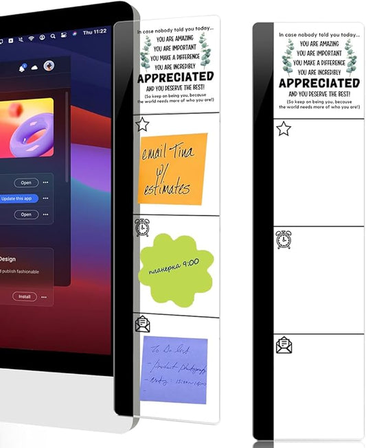 Computer Monitor Memo Board Inspirational Quotes Appreciated Logo Decor Monitor Message Board Sticky Notes Office Desk Accessories for Send Family Members Office Friends and Colleagues Gifts