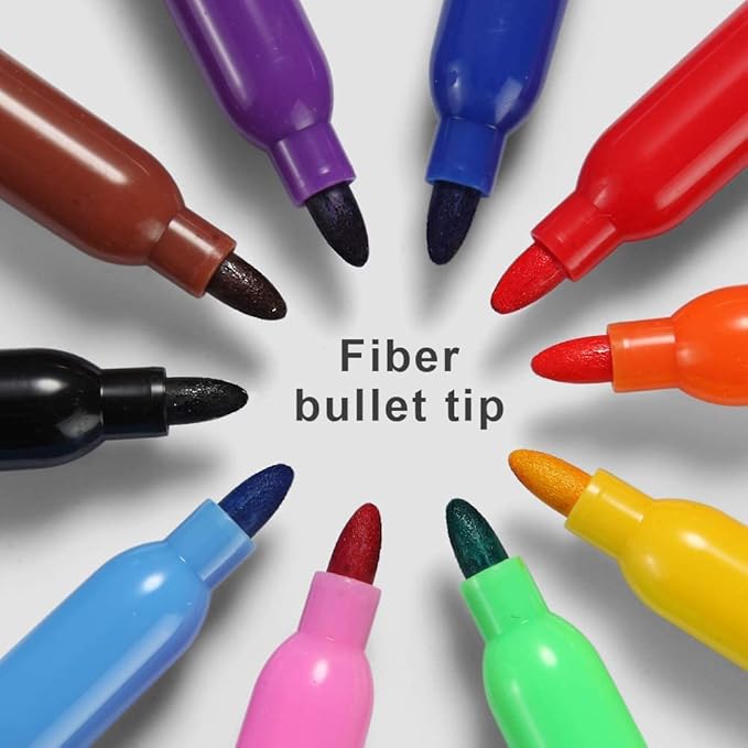 Volcanics Dry Erase Markers — Fine Tip, Low-Odor, 80 Count, 10 Colors