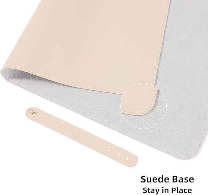 Wolaile Desk Blotter Pad — 27×13 in, Beige
