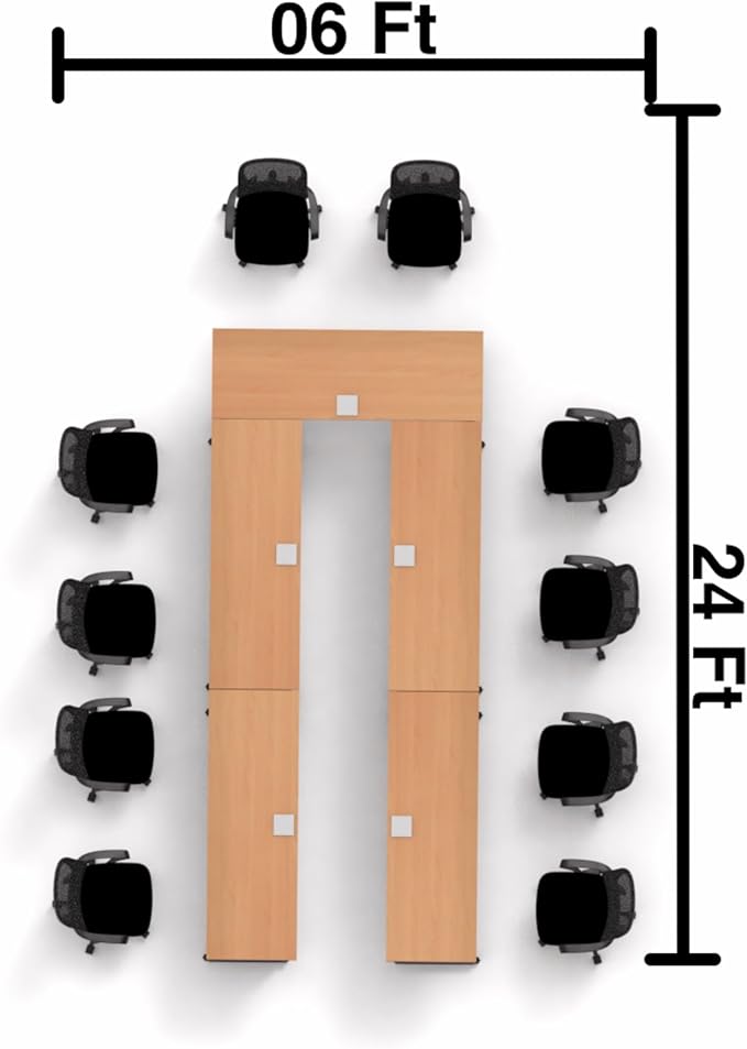 Tables Training Meeting Seminar Classroom Model 2558 15pc Beech Folding Industrial Caster Z-Base. Tables Connect. Modesty Panel, Shelf, Power + USB Outlet. (Seating Included).