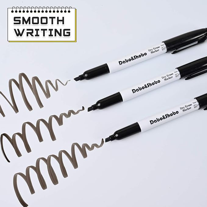 Dabo&Shobo Dry Erase Markers (Black, 80 Count)