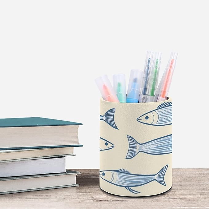 Office Prime Sardine Fish Leather Pencil Holder