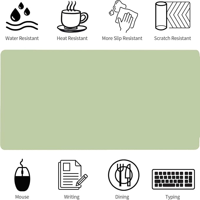 Bloss Green Desk Mat (Green, 27.6x13.8Inches)