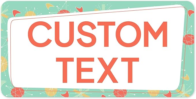 Custom Sign, Custom Street Sign, 11 Font Colors, 13 Font Styles, 4 Hole Options, 22 Sizes, 6x12 Inches, Rust Free DiBound, Fade Resistant, Made in USA by My Sign Center (Mid-Century Modern 2)