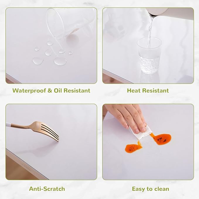 Eisdroma 19x39 Inch All-in-One Desk Protector Mat, 1.5mm Thick Plastic