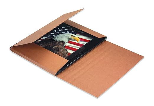 Tape Logic TLM4BKK Easy-Fold Mailers, 17 1/8" x 14 1/8" x 2", Kraft (Pack of 50)