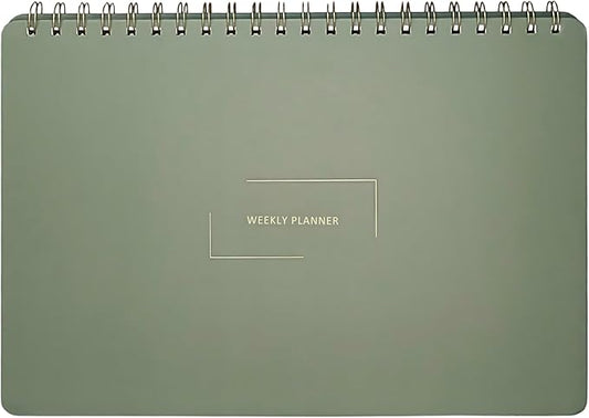 Merely Home Undated Weekly Planner | 8.25” x 11.75” Work To-Do Notebook | ADHD Academic Organizer | Multi-Layout | Men and Women Planner | College Supplies | Evergreen | Landscape Layout