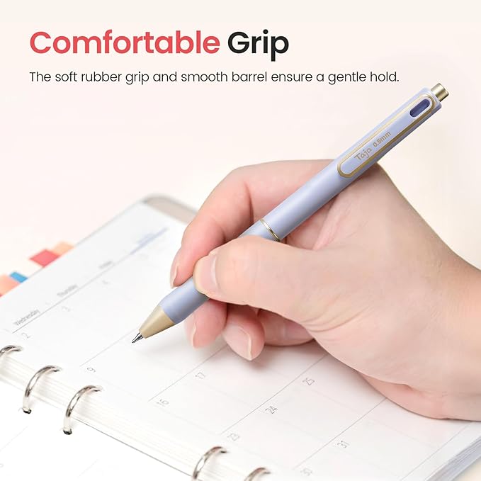 Taja Gel Pens (Black, 6 Pcs)