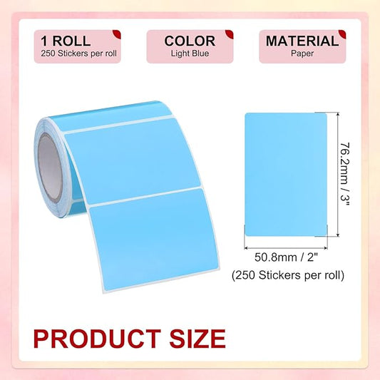 PATIKIL 2 x 3 Inch Rectangle Inventory Color Coding Labels... (Blue, 2x3Inch)