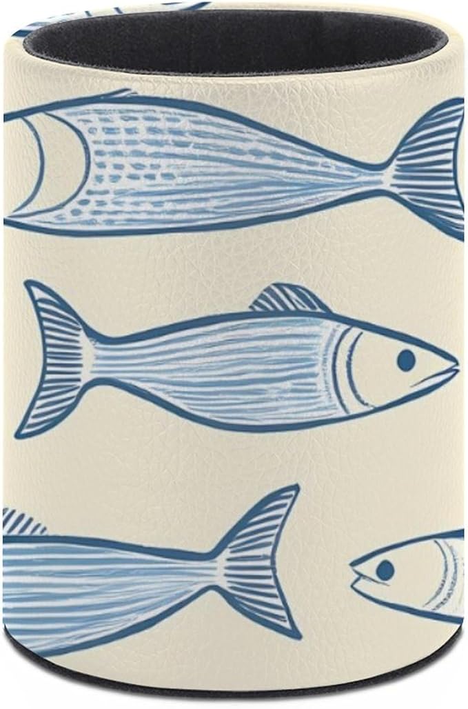 Office Prime Sardine Fish Leather Pencil Holder