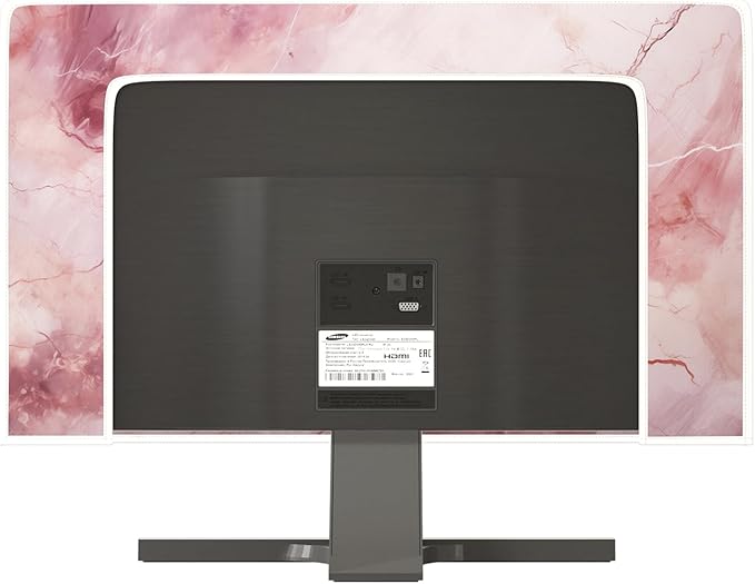 Baocicco Fashion Pink Marble Waterproof Television Cover 58, 59, 60 Inch Full Body Covers for Television Screen Panel Case Computer Sleeve Compatible with PC, Desktop and TV LED LCD OLED