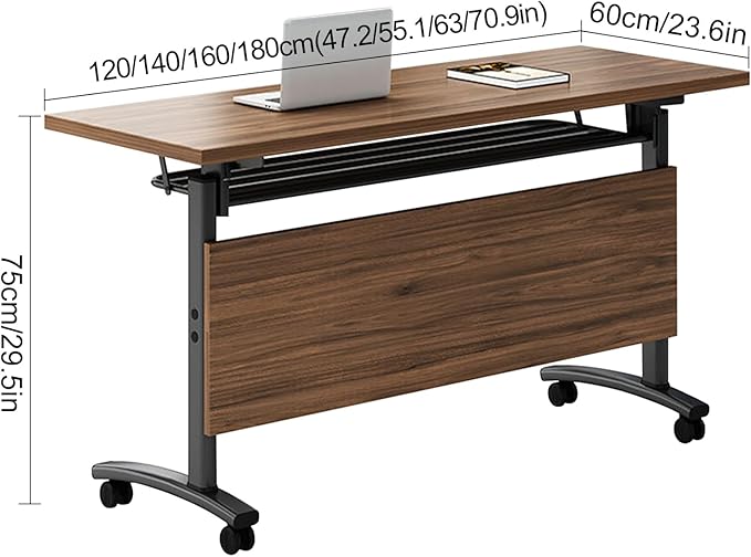 czxhaery Conference Room Table,Flip Top Conference Table The Folding Conference Table with Silent Wheels is Convenient and Fast,Mobile Training Table (4pack 120 * 60 * 75)