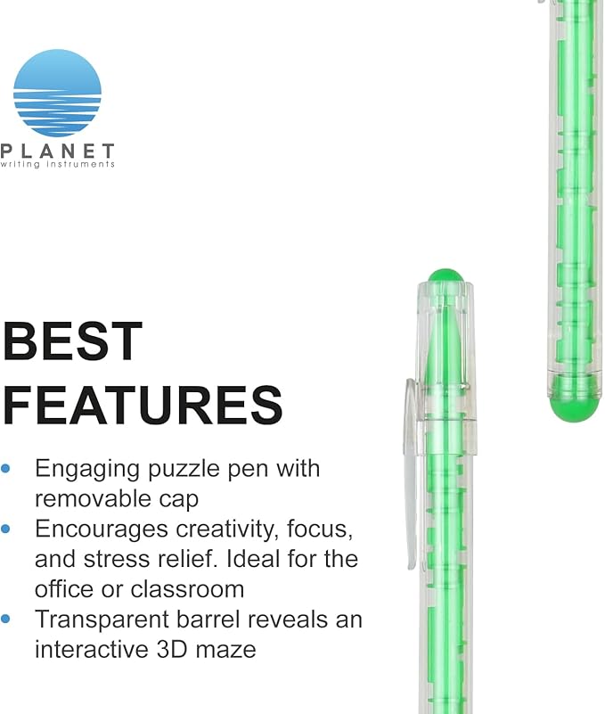 Custom Maze Ballpoint Pens – Personalized Puzzle Pens with Logo/Text – Promotional Pens for Events, Schools, Trade Shows – Fun Interactive Design (Blue, 500 Count, Pack of 1)