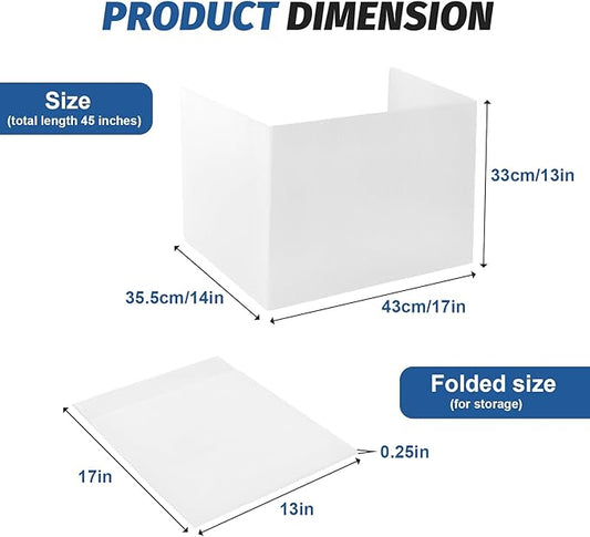 ZYINOZOC 24 Pack Desk Dividers for Students,3-Fold Privacy Screens,Testing Dividers for Classroom Waterproof,Plastic Easy Clean Privacy Shields for Student Includes Extra Labels