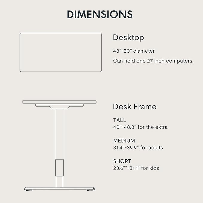 FLEXISPOT E6 3-Stage Dual Motor Electric Standing Desk 48 x 30 Sit Stand Up Desk, Holds 220 lbs, Adjustable Height w/Memory Presets, One-Piece White Desktop & White Frame, Ships in 2 Boxes