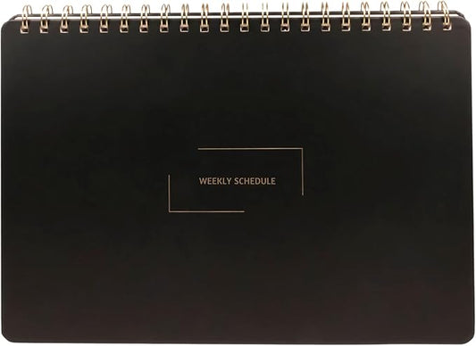 Merely Home Undated Weekly Schedule | Business Planner | 8.25” x 11.75” ADHD Organizer | Premium Multi-Layout Schedule | Black | Landscape Layout