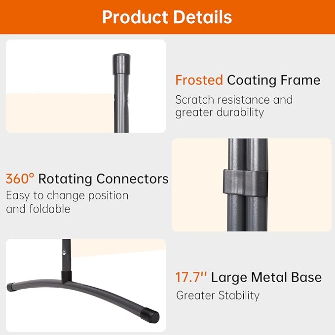 Room Divider 6FT Folding Privacy Screens, 4 Panel Partition Room Dividers w/Freestanding Design, Portable Wall Divider for Room Separtation, Fabric Screen Panel for Home Office Bedroom Dorm