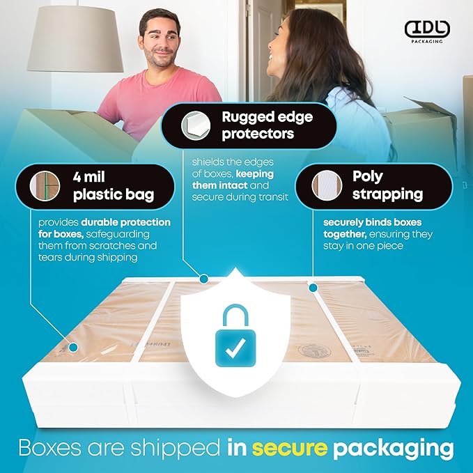 IDL Packaging - B-1684-25 Small Corrugated Shipping Boxes 16"L x 8”W x 4"H (Pack of 25) - Excellent Choice of Strong Packing Boxes for USPS, UPS, FedEx Shipping