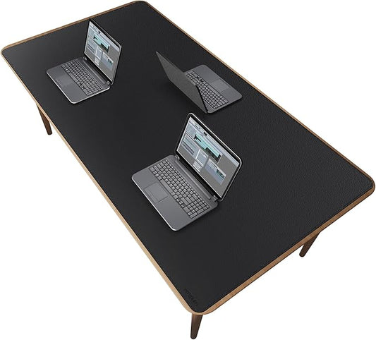 Mydours Super Large 75" x 40" Desk Mat, Full Desk Blotter Pad, Desktop Computer Desk Mat, Mouse Pad for Home Office & Computer Workstation, Extra Pad for Standing Desk (Black)