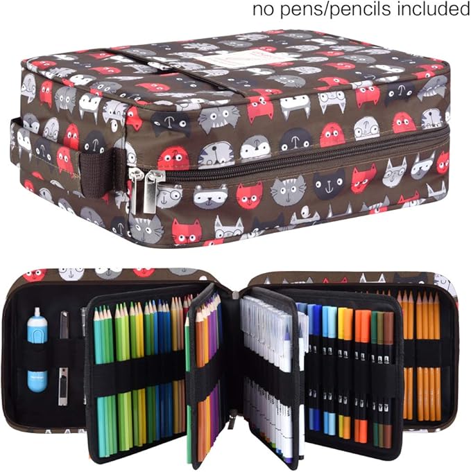 qianshan Pencil Case — Holds 260 Pencils or 180 Gel Pens, Zipper