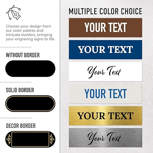 Custom Wall or Door Sign, Personalized Buble Plaque Engraved Message For Bussiness, Property And Home Indoor/Outdoor, 3x9 Inches, Made in USA by Sigo Signs