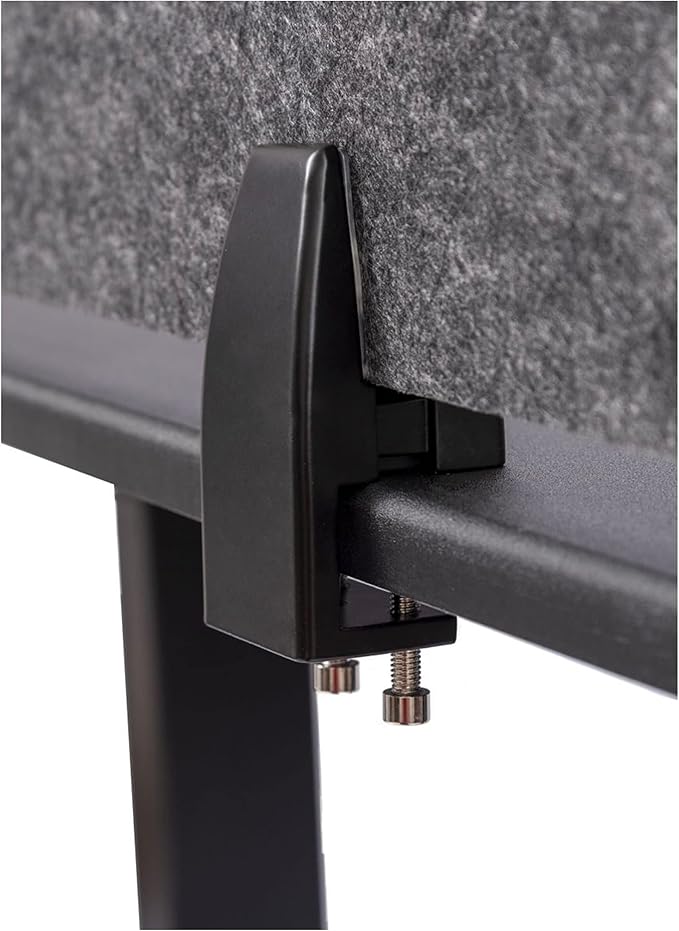 ReFocus™ Raw Clamp-On Acoustic Desk Divider – Reduce Noise and Visual Distractions with This Lightweight Desk Mounted Privacy Panel (Anthracite Gray, 47.25" x 16", 23.6" x 16", & 23.6" x 16")