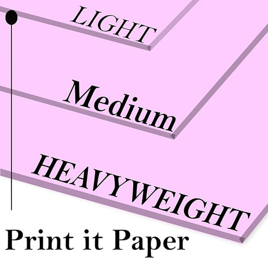 Print It - Vellum Bristol Colored Cardstock Cover Paper, 67 Lb, 8.5" X 11”, Heavyweight Colored Cardstock for Crafts, School, Invitations, And Office Use - Decoration Drawing 250/Case-Lavender
