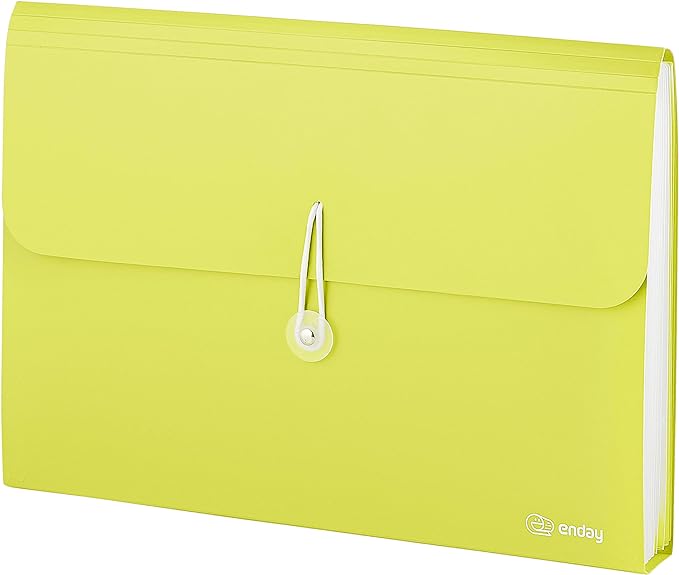 Accordion File Organizer 13 Pocket Expanding File Folder with Labels, Accordion File Organizer Letter Size Letter A4 Paper for Receipts, Bills and Documents 13" x 9.5” –by Enday