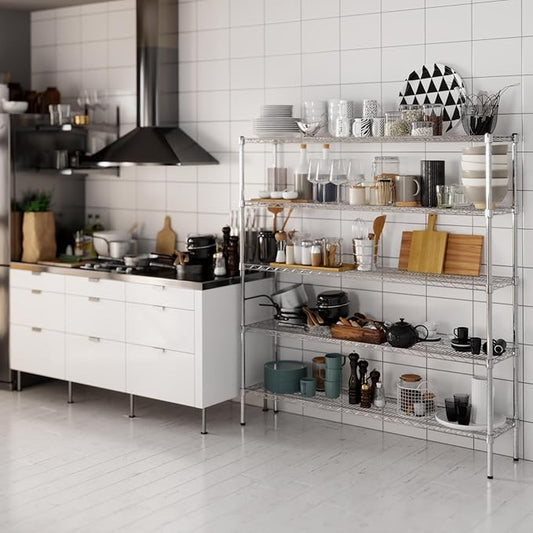 Regal Altair 14" Deep x 60" Wide x 64" Height Wire Shelving Kit | 5-Tier | NSF Commercial Storage Rack Unit