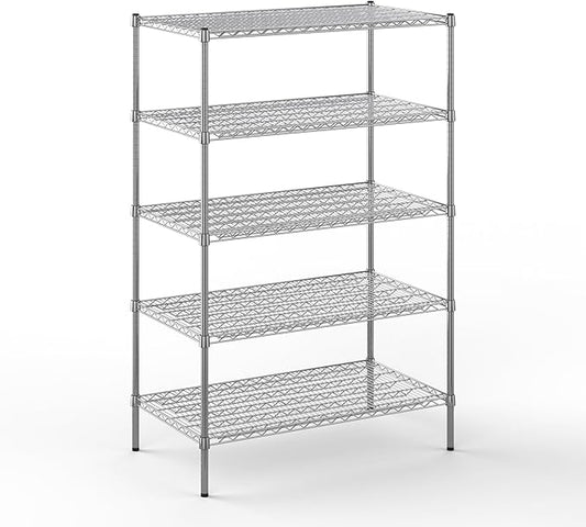 Regal Altair 24" Deep x 42" Wide x 64" Height Wire Shelving Kit | 5-Tier | NSF Commercial Storage Rack Unit