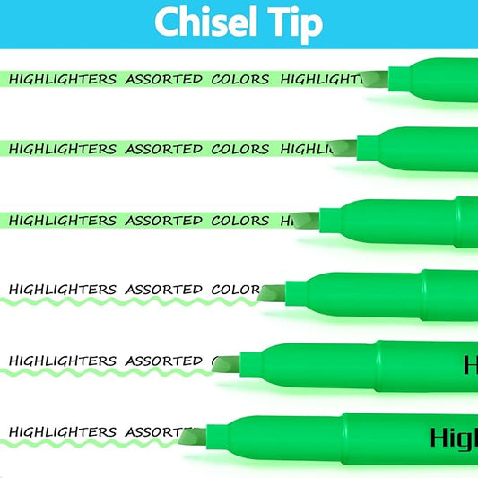 YEGEER Highlighters Bulk - Quick-Dry No Bleed Markers for Office Classroom School Supplies Adults Kids Teachers Students (Green, 30)