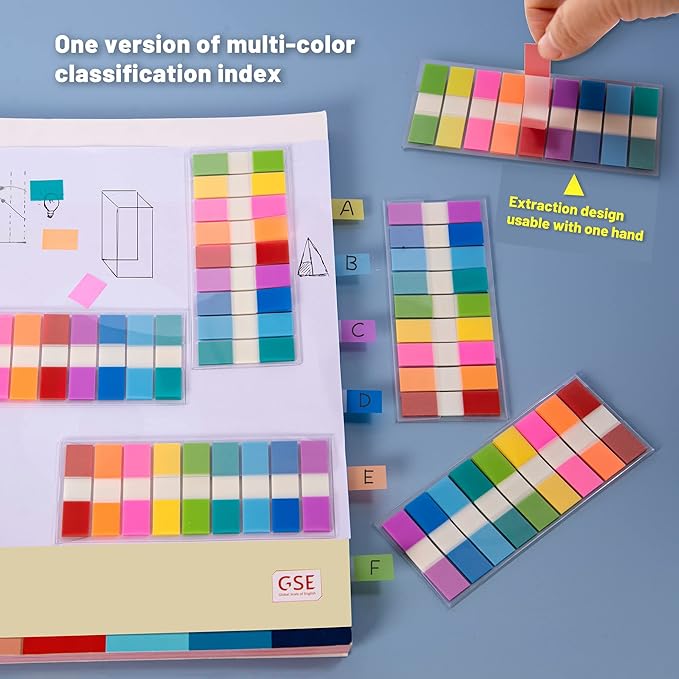Golcellia Transparent Sticky Notes / Page Markers — 1,440 Pieces