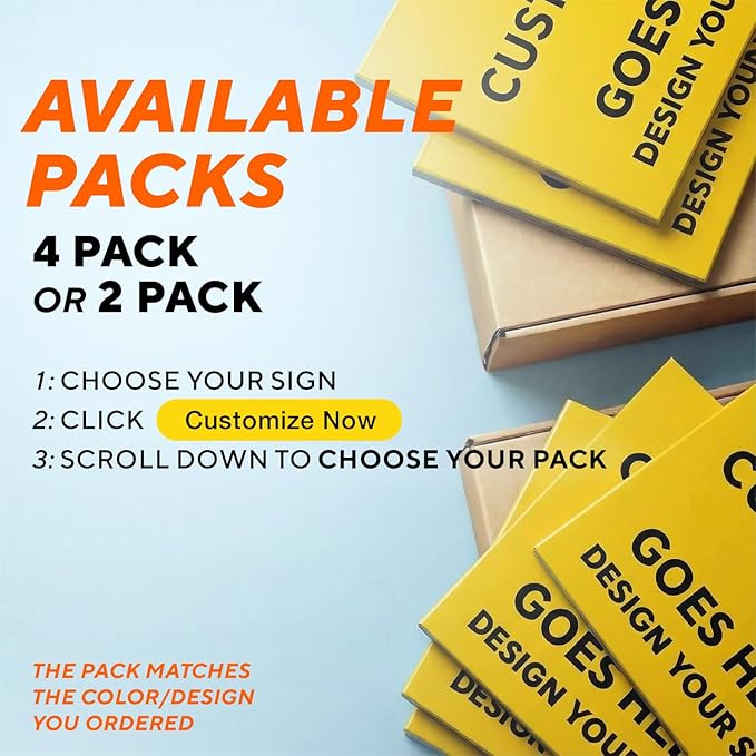 Custom Metal Signs, Personalized Aluminum, Waterproof Business Signs, White Aluminum (Yellow Background, 20x20 In)
