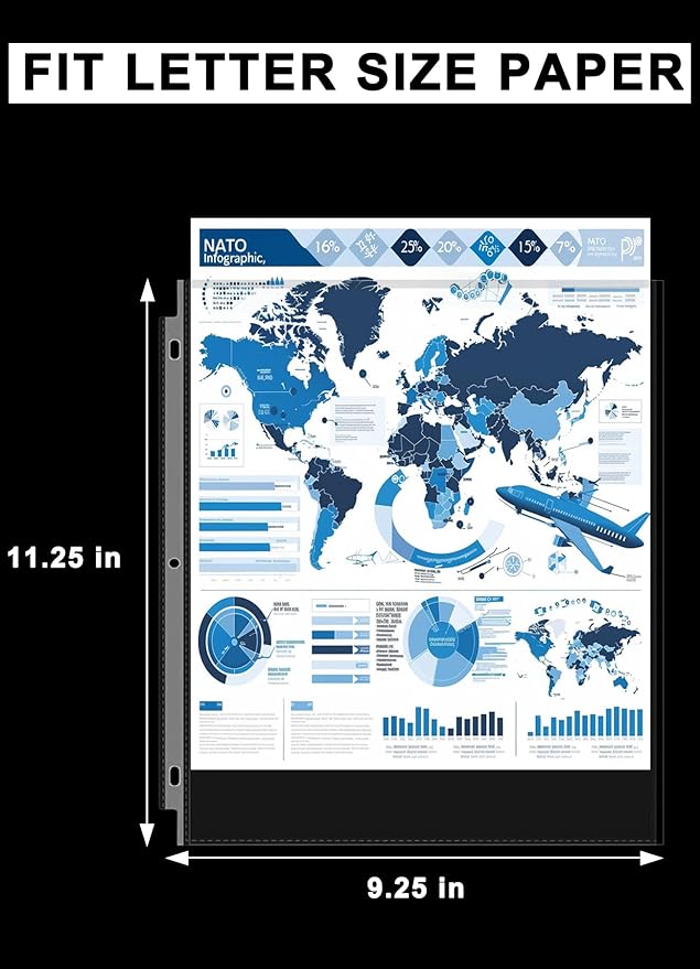 Sheet Protectors 8.5 x 11, 200 Pack Clear Plastic Page Protectors for 3 Ring Binder, Top Loading Letter Size Document Sleeves, Acid-Free Non-Glare Paper Protector Sheets for School, Office and Home.