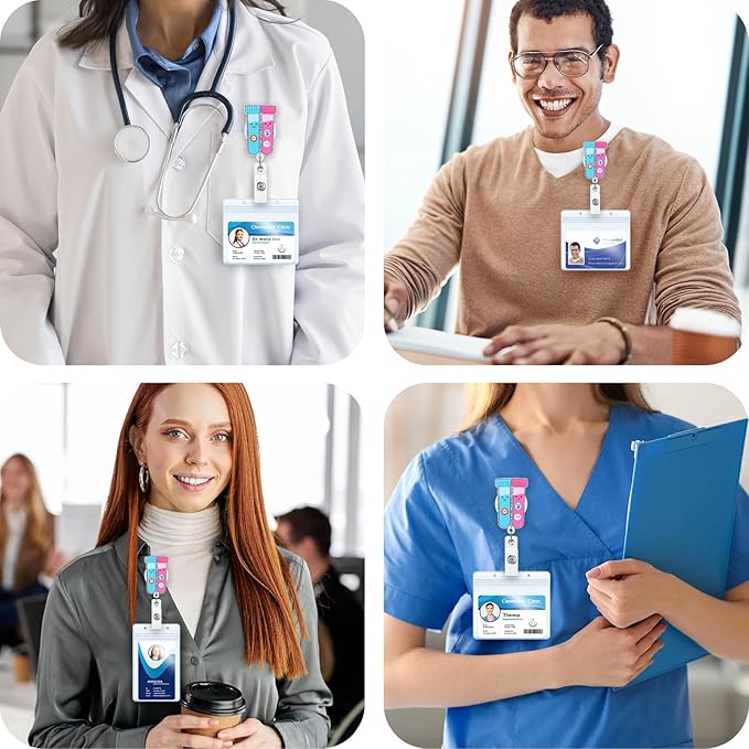Funny Phlebotomy Badge Reel | Cute Retractable ID Card Phlebotomist Badge Holder | Name Tag Medical Work Badge Clip for Lab Infusion Room RN LPN CNA MA ER Pediatric Urology Doctor | Nurse Gifts