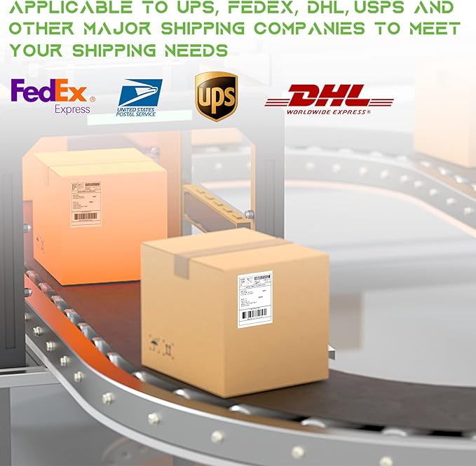 MFLABEL 4x6 Direct Thermal Shipping Labels - 20 Rolls of 450 Labels/Roll, Compatible with Zebra 2844/ZP450/ZP500/ZP505, USPS/FedEx/UPS/Amazon Shipping, Smudge-Resistant & Permanent Adhesive