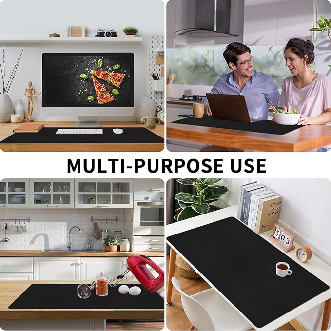 Bloss Desk Mat — 31.5×15.7 in, Black