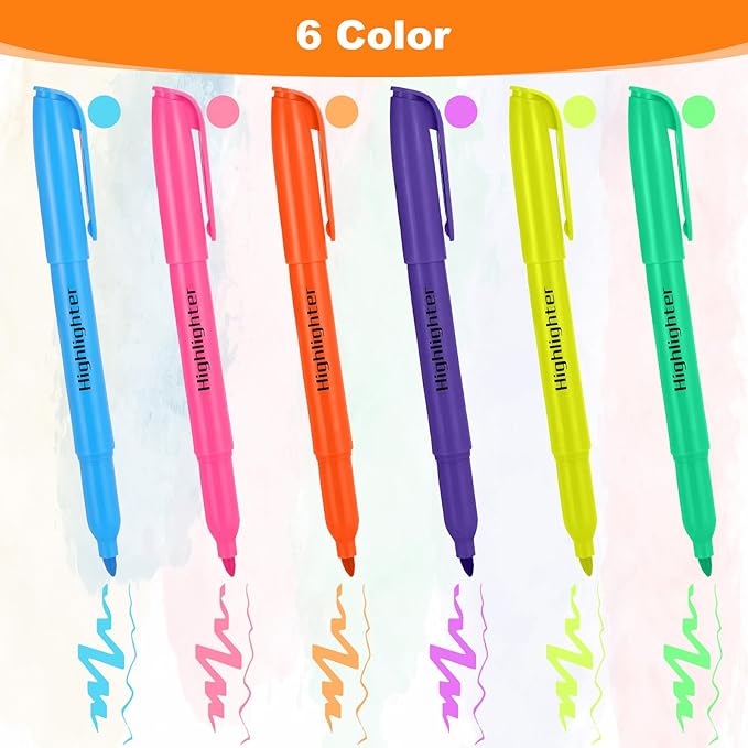 Meyeyaia Highlighters Bulk Pack — Chisel Tip, 6 Assorted Colors, 150-Count