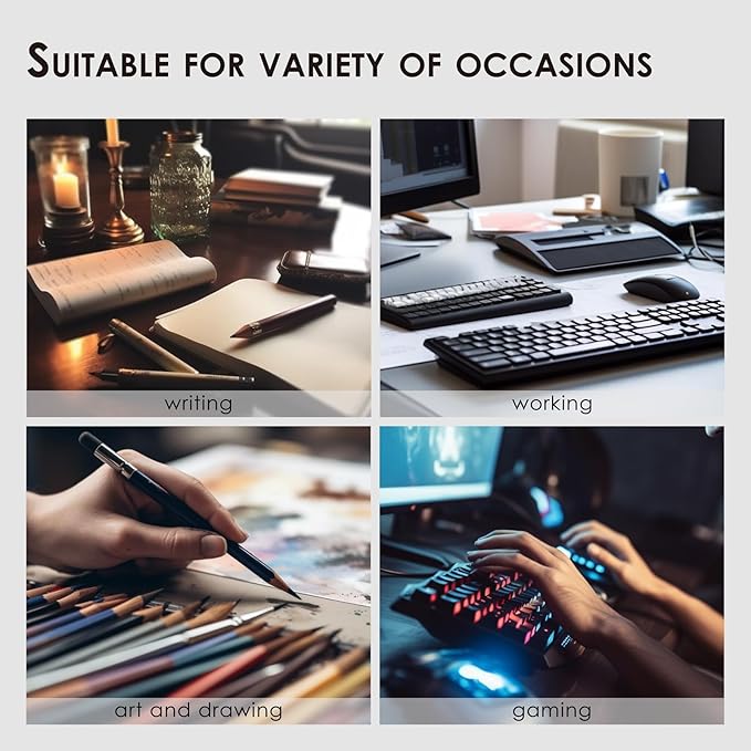 Large Desk Mat - 47.2"x 17" Non-Slip PU Desk Pad for Office and Home - Ideal for Large Mouse Pad and Desk Mats on Top of Desks(Dark Gray)