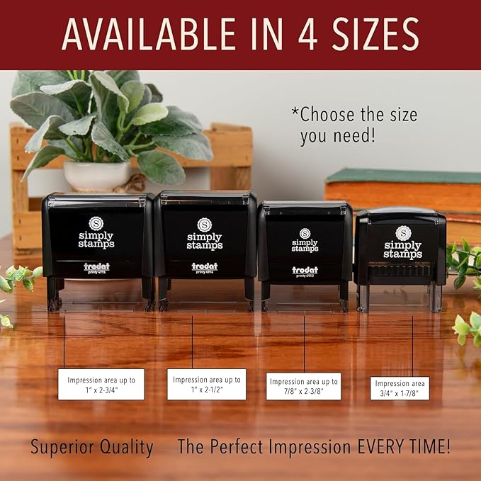 Self Inking Modern Address Stamps | Custom Return Address Stamper (Colorblock, Xtra Large)