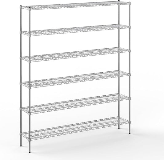 Regal Altair 14" Deep x 72" Wide x 86" Height Wire Shelving Kit | 6-Tier | NSF Commercial Storage Rack Unit