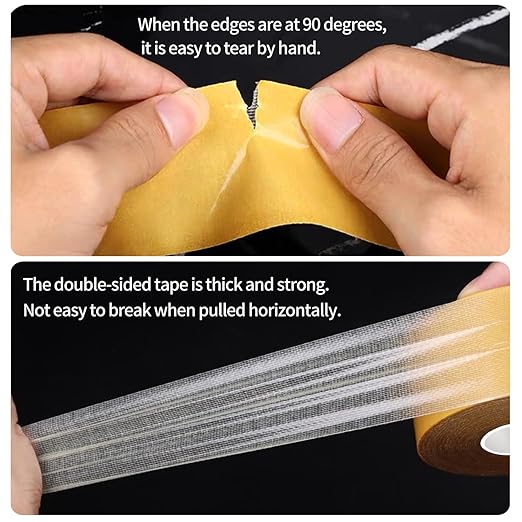 KAIYUER 3.2in x 66FT,Double Sided Fabric Tape Heavy Duty,Strong Double Sided Tape for Clothes,Crafts,Walls and Woodworker,No Glue Residue High Stickness Mounting Tape