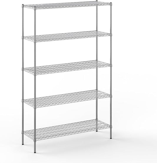 Regal Altair 18" Deep x 54" Wide x 86" Height Wire Shelving Kit | 5-Tier | NSF Commercial Storage Rack Unit