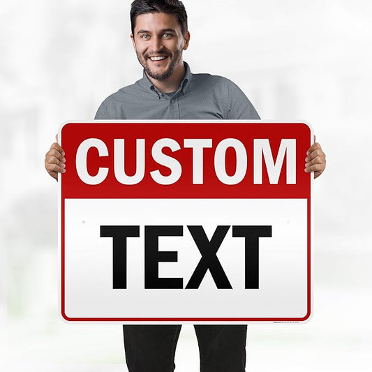 Custom Sign, Custom Sign for Business, Indoor/Outdoor use. 24x30 Inches, 3M EGP Reflective, Rust Free .080 Aluminum, Fade Resistant, Made in USA by My Sign Center (Header)